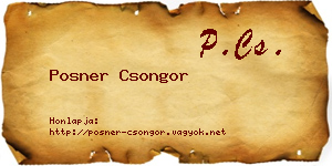 Posner Csongor névjegykártya
